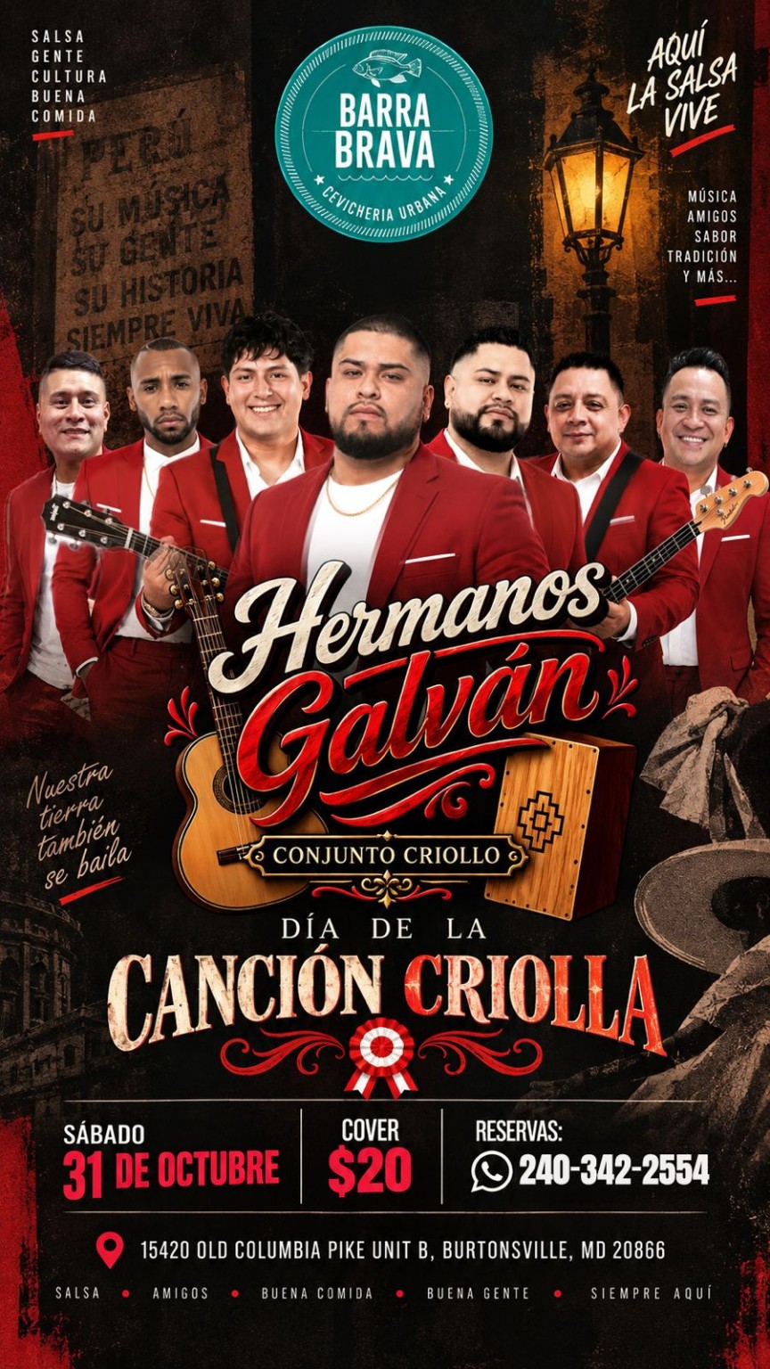 Barra Brava event flyer for October 31, 2026